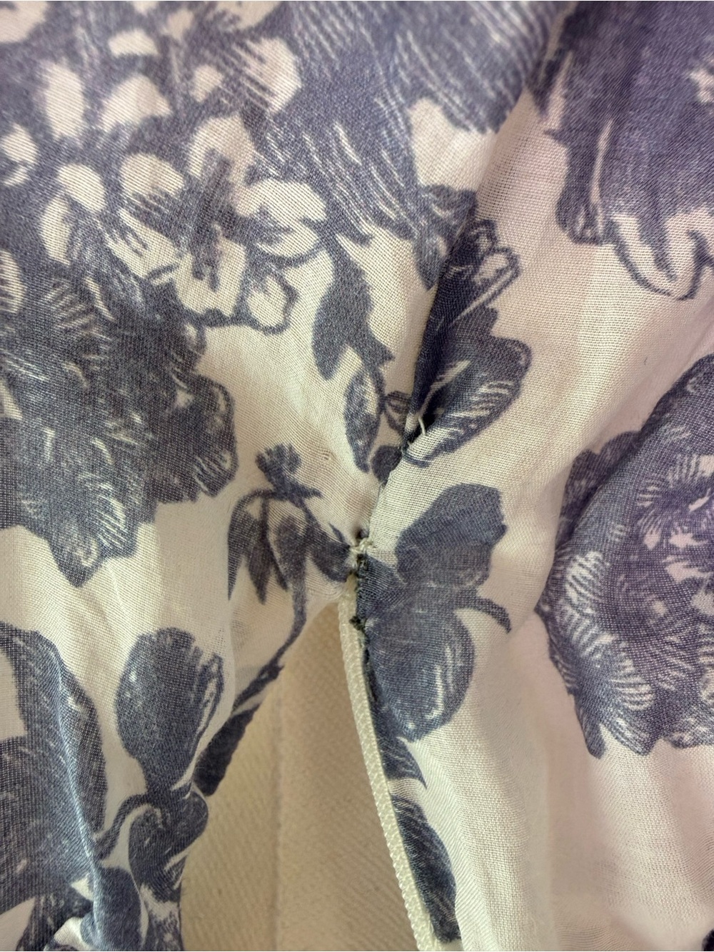 LoveShackFancy Lorelei Ruffle Floral Silk Blend Mini Dress Blue White Size 8 - Picture 11 of 16